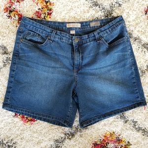 Vintage America Boho Bermuda Denim Shorts Sz 14